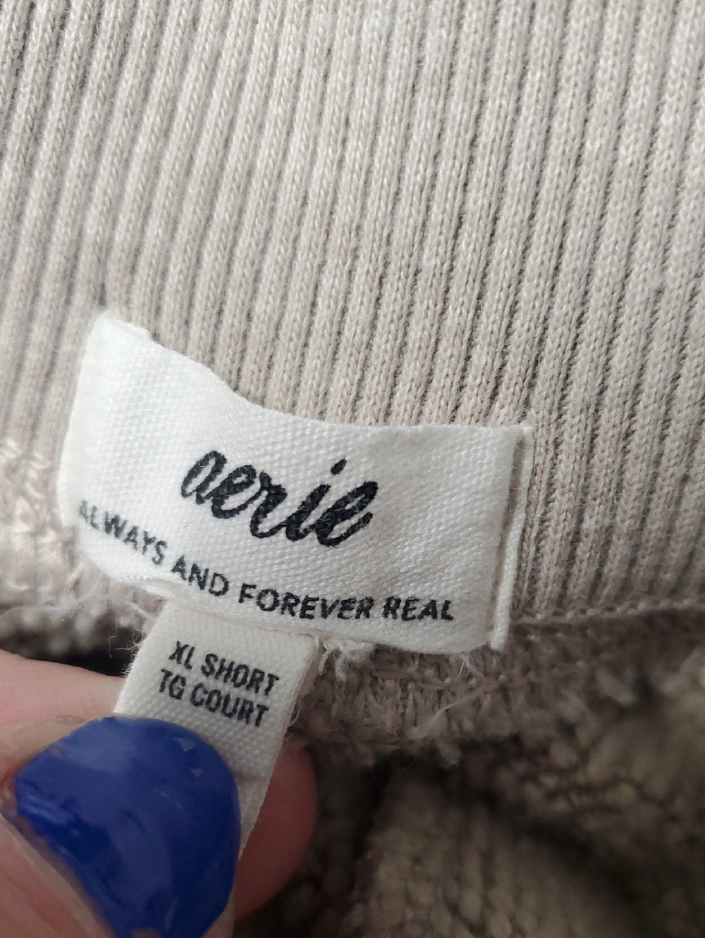 Aerie Apres-Chill Trouser Size XL Short Neutral Beige Wide-leg Chenille - Picture 11 of 16